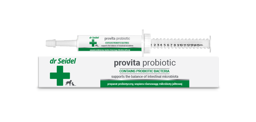 Dr Seidel Provita Probiotyk pasta dla psów i kotów 15 ml - opakowanie